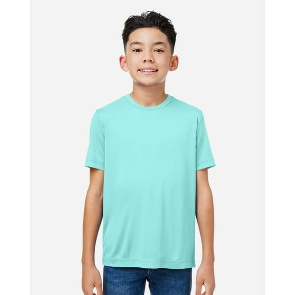CORE365 CE10Y Youth Capital Performance T-Shirt-Sea Glass-L