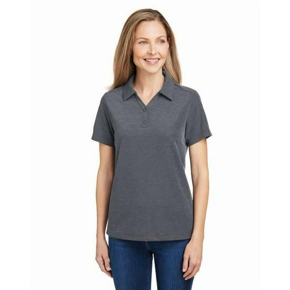CORE365 CE112W Women's Fusion ChromaSoft™ Pique Polo-Carbon Heather-3XL