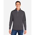 thumbnail image 1 of CORE365 CE404 Men's Market Snag Protect Mesh Colorblock Quarter-Zip Pullover-Carbon/ Black-2XL, 1 of 6