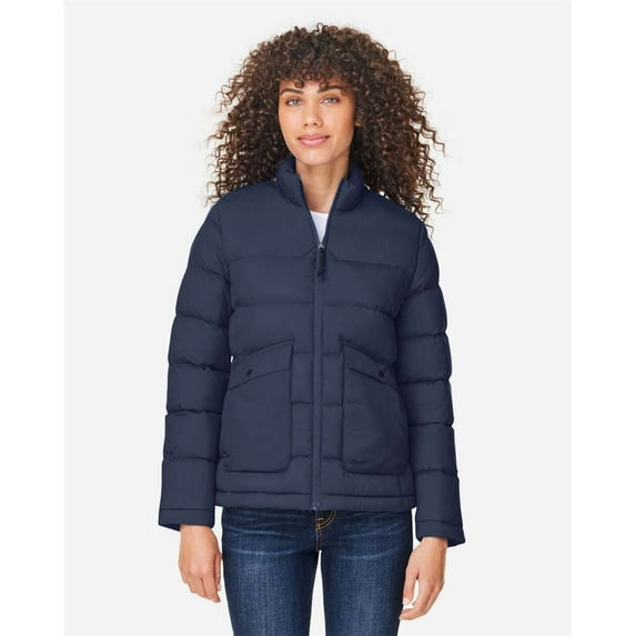 CORE365 CE720W Women's Inspire Puffer Jacket-Classic Navy-S