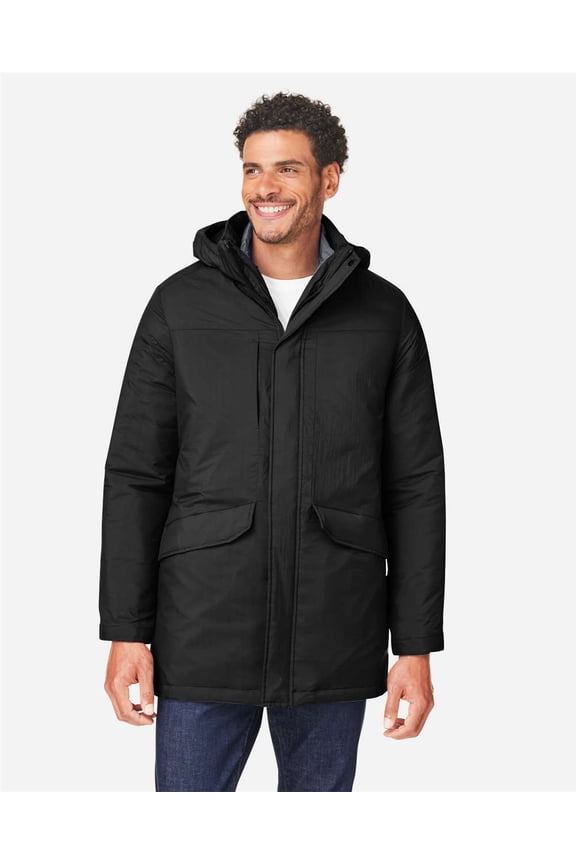 CORE365 CE725 Men's Inspire 3-in-1 Jacket with Insulated Liner-BLACK/ CARBON-2XL