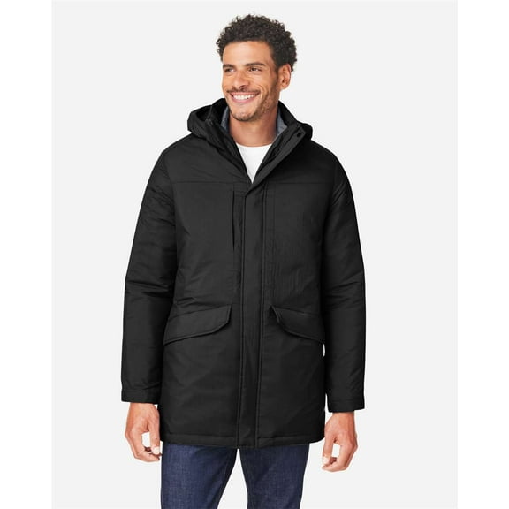 CORE365 CE725 Men's Inspire 3-in-1 Jacket with Insulated Liner-BLACK/ CARBON-3XL