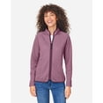 thumbnail image 1 of CORE365 CE72W Women's Venture Heathered Stripe Full-Zip-BURGUNDY/ WHITE-XS, 1 of 6