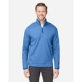thumbnail image 1 of CORE365 CE73 Men's Venture Heathered Stripe Quarter-Zip Pullover-True Royal/ White-S, 1 of 6