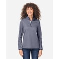 thumbnail image 1 of CORE365 CE73W Women's Venture Heathered Stripe Quarter-Zip Pullover-Classic Navy/ White-3XL, 1 of 6