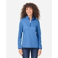 thumbnail image 1 of CORE365 CE73W Women's Venture Heathered Stripe Quarter-Zip Pullover-True Royal/ White-M, 1 of 6
