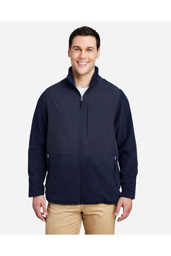 CORE365 CE890 Men's Journey Summit Hybrid Full-Zip-Classic Navy/ Classic Navy-M