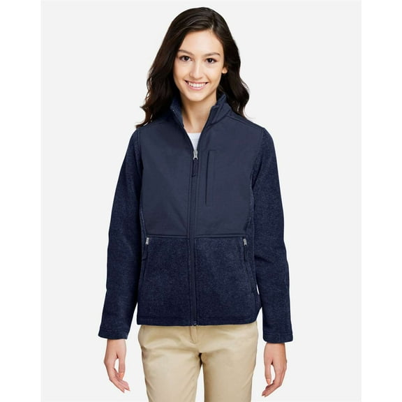 CORE365 CE890W Women's Journey Summit Hybrid Full-Zip-Classic Navy/ Classic Navy-XL