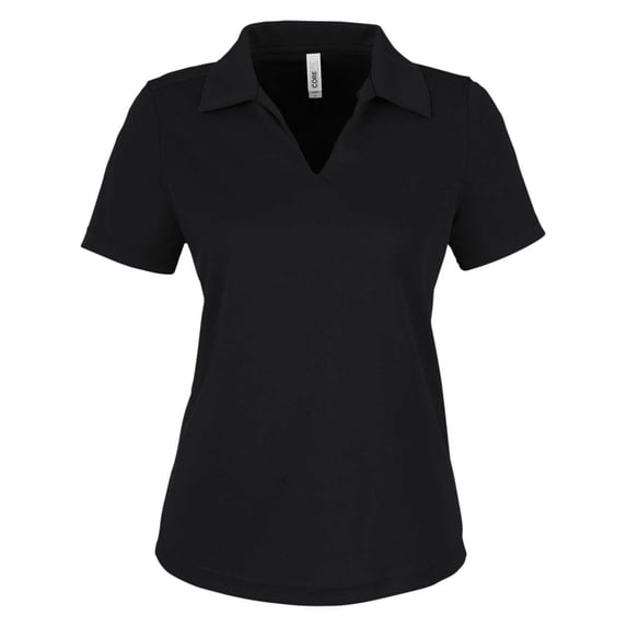 CORE365 CE104W Women's Market Snag Protect Mesh Polo-Black-2XL