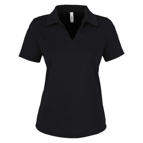 CORE365 CE104W Women's Market Snag Protect Mesh Polo-Black-L