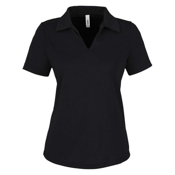 CORE365 CE104W Women's Market Snag Protect Mesh Polo-Black-S