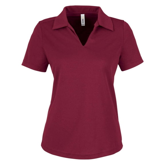 CORE365 CE104W Women's Market Snag Protect Mesh Polo-Burgundy-S