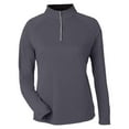 thumbnail image 1 of CORE365 CE418W Women's Origin Performance Pique Quarter-Zip Pullover-Carbon/ Black-XS, 1 of 6