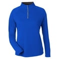 thumbnail image 1 of CORE365 CE418W Women's Origin Performance Pique Quarter-Zip Pullover-True Royal/ Carbon-3XL, 1 of 6
