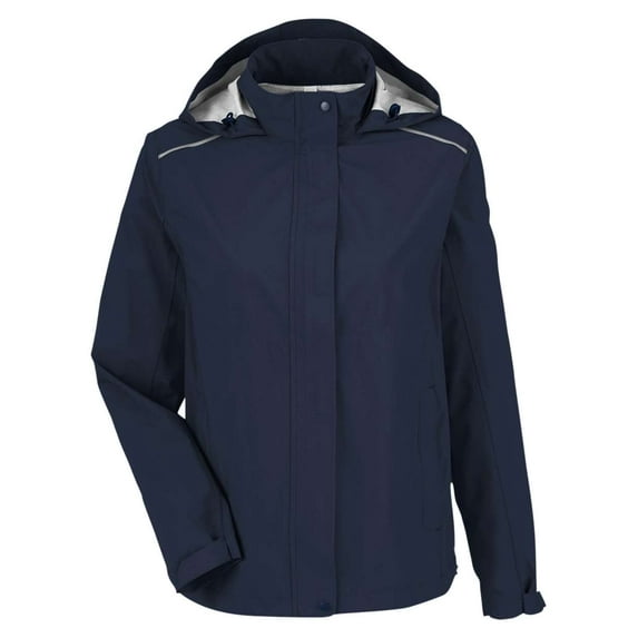 CORE365 CE712W Women's Packable Rain Jacket-Classic Navy-XL