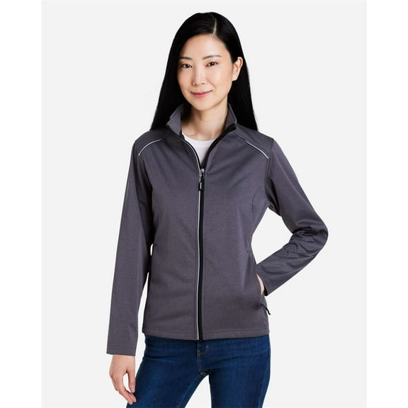 CORE365 CE708W Women's Techno Lite Three-Layer Knit Tech-Shell-Carbon Heather-M