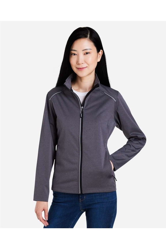 CORE365 CE708W Women's Techno Lite Three-Layer Knit Tech-Shell-Carbon Heather-S