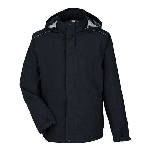 CORE365 CE712 Men's Barrier Rain Jacket-Black-4XL