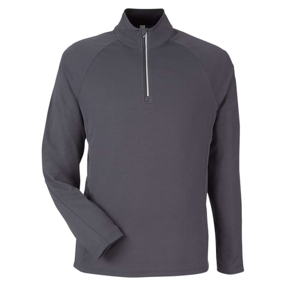 CORE365 - Men's Origin Performance Pique Quarter-Zip - CE418 - CARBON/ BLACK - 3XL