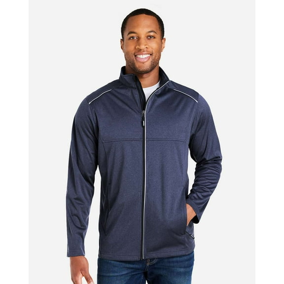 CORE365 CE708 Men's Techno Lite Three-Layer Knit Tech-Shell-Classic Navy Heather-M