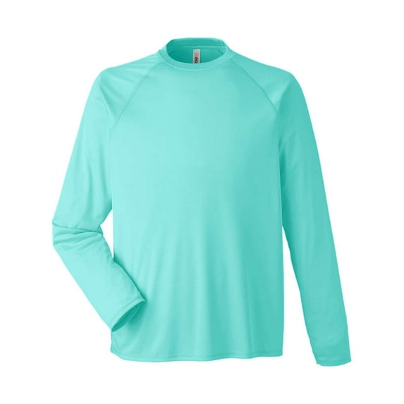 CORE365 CE110 Unisex Ultra UVP™ Marina Raglan Long Sleeve T-Shirt-Sea Glass-XS