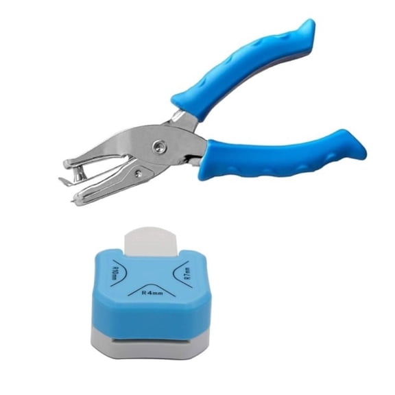 COREBAY 2-in-1 Craft Punch Set: Corner Rounder & Single Hole Puncher For Card Making, Scrapbooking, Photo & DIY Projects