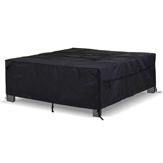 COREPORCH Patio Furniture Covers 86x62 Waterproof Outdoor Couch Sectional Sofa Set Cover Heavy Duty 420D Oxford Black