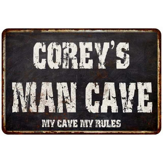 COREY'S Man Cave Black Grunge Sign Home Décor Gift Cave Funny 112180004144