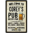 thumbnail image 1 of COREY'S Pub Sign Vintage Man Cave Bar 12 x 18 Matte Finish Metal 112180028185, 1 of 1