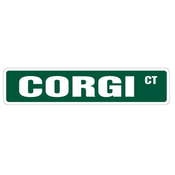 CORGI Street Sign dog pet parking lover signs | Indoor/Outdoor | 36" Wide