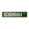 thumbnail image 1 of CORGI Vintage Plastic Street Sign dog pet parking lover signs | Indoor/Outdoor |  24" Wide, 1 of 4