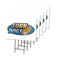 thumbnail image 1 of CORN DOGS 5 Pack Of 12" x 16" Yard Sign & Stake | Advertise Your Business | Stake Included Image On Both Sides | Made in The USA, 1 of 3