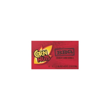 CORN NUTS BBQ Crunchy Corn Kernels Flavored Nuts Snack, Ready-to-Eat Snack, Shelf-Stable, 1.7oz Plastic Pouch (Pack of 18)