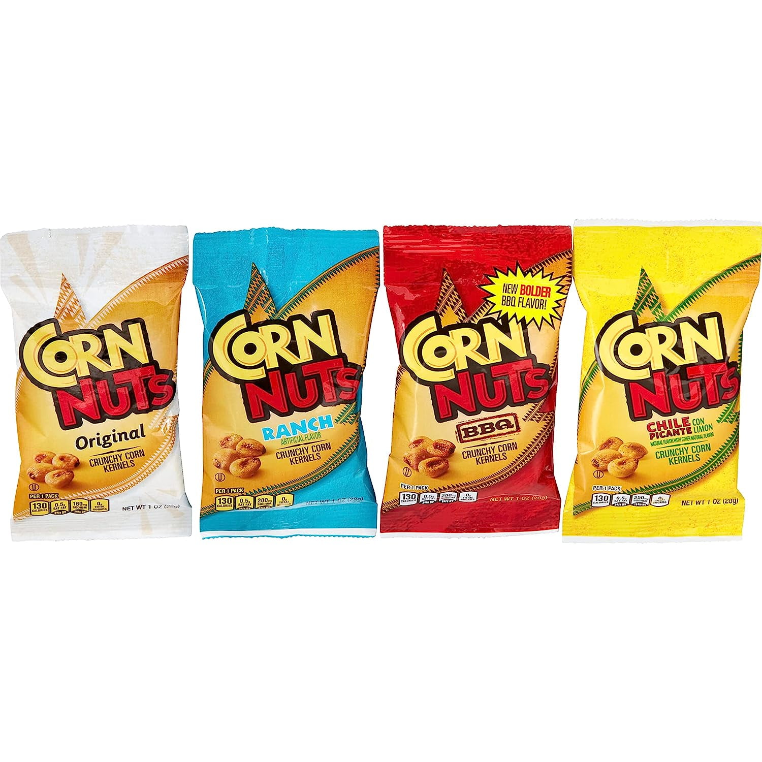 CORN NUTS Crunchy Corn Kernels Variety Pack (Original, Ranch, BBQ ...