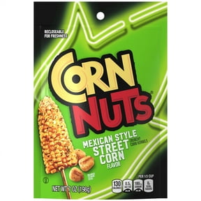 CORN NUTS Mexican Style Street Corn Kernels Flavored Nuts Snack, Shelf Stable, 7 oz Resealable Plastic Bag