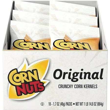 product image of CORN NUTS Original Crunchy Corn Trail Mixes Kernels, Ready-to-Eat, 1.7 oz Plastic Pouch (18-Pack)
