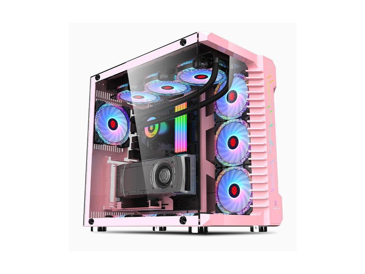 CORN Robin 3 Fully SeeThrough Design PC Gaming Case, Support 360