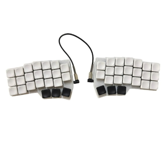 CORNE V4 Split Ergonomic Mechanical Keyboard with Low-Profile Keycaps, Hot-Swappable PCB, QMK/VIA Programmable RGB