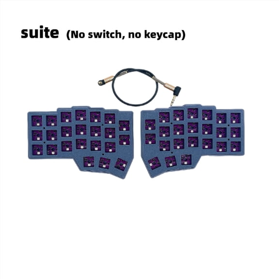 CORNE V4 Split Keyboard Kit  White No Carving Keycap Wired RGB Hot-swappable Support VIAL Left and Right Hand Split Keyboard