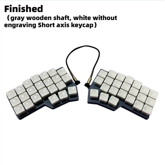 CORNE V4 Split Keyboard Kit White No Carving Keycap Wired RGB Hot-swappable Support VIAL Left and Right Hand Split Keyboard