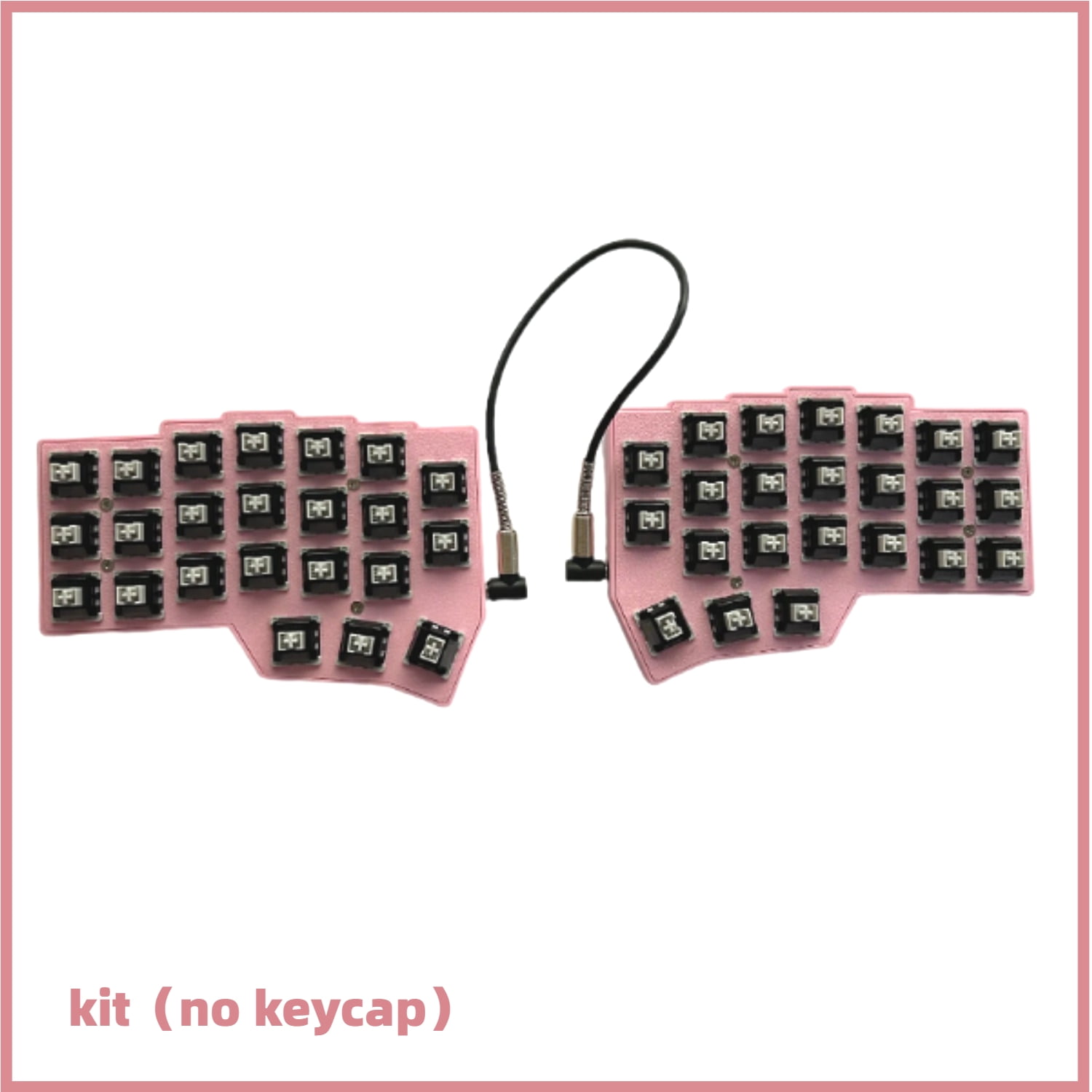 Pink Split Keyboard CORNE V4 Split Mechanical Keyboard Pink, Ergonomic Two-Hand QMK Hot ...