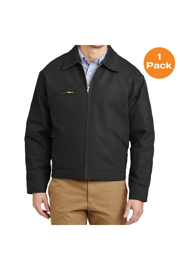 – DUCK CLOTH WORK JACKET STYLE J763, Black, XS, Mens Work Jackets