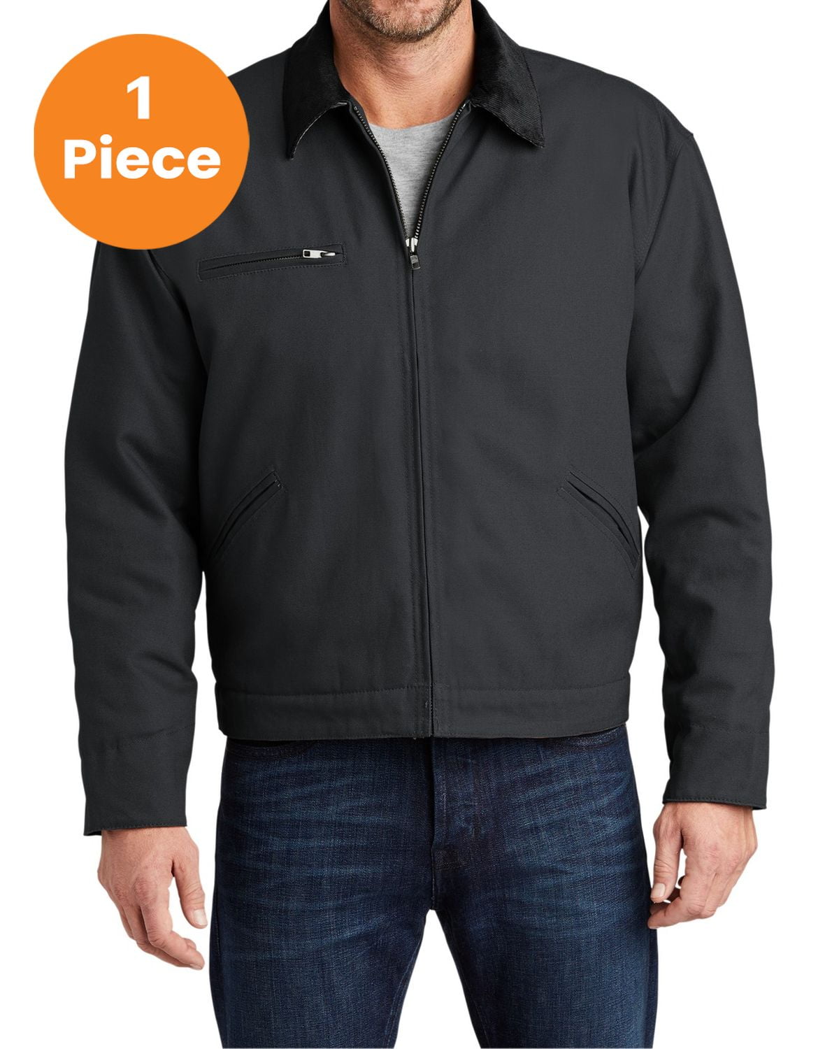 CORNERSTONE – DUCK CLOTH WORK JACKET STYLE J763, Charcoal, L, Coats ...