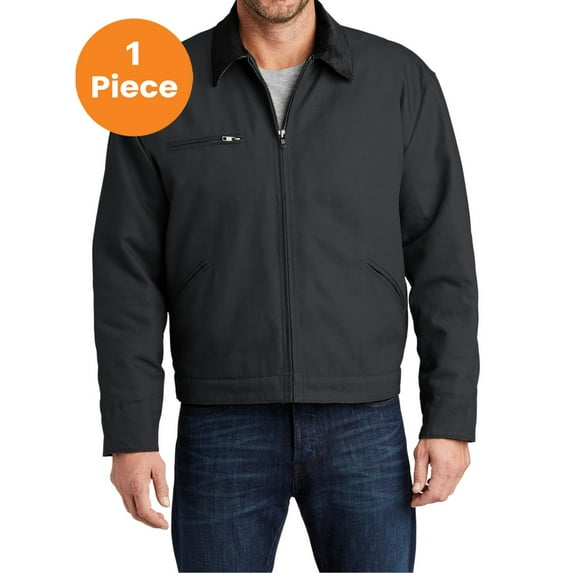 CORNERSTONE – DUCK CLOTH WORK JACKET STYLE J763, Charcoal, M, Men's Athletic Sweatshirts