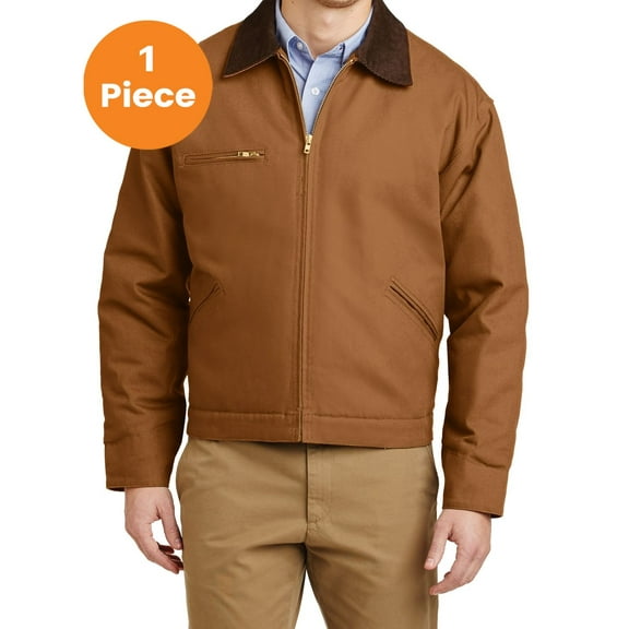 CORNERSTONE – DUCK CLOTH WORK JACKET STYLE J763, Duck Brown, 6XL, Big and Tall Work Outerwear