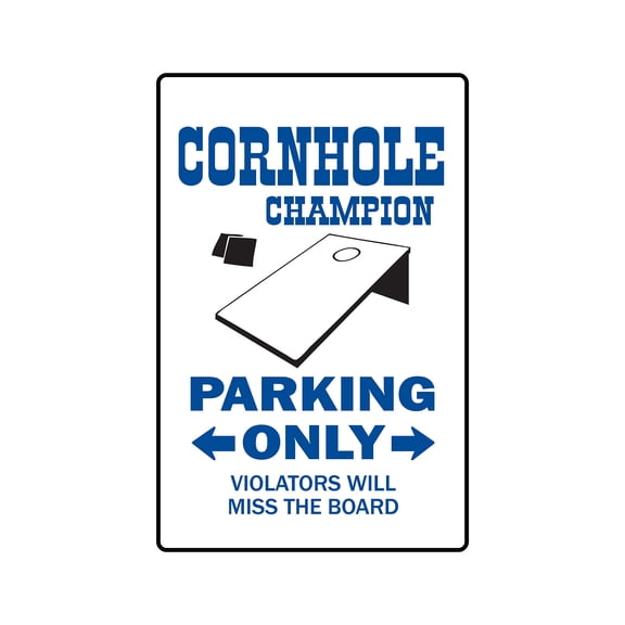 CORNHOLE CHAMPION Parking Decal boardbagteamgame bean bag toscorn hole | Indoor/Outdoor | 12" Tall