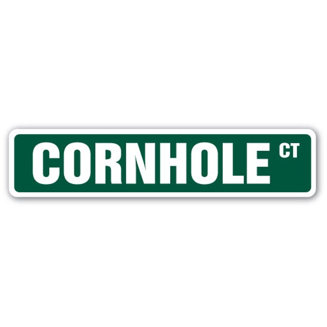 CORNHOLE Street Sign game boards bags corn toss Indoor/Outdoor 36