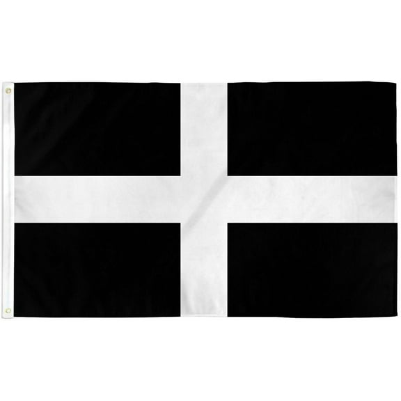 CORNWALL 3X5' FLAG NEW 3X5 FEET BIG FLAG SOUTH WEST ENGLAND TRURO CORNISH FLAG
