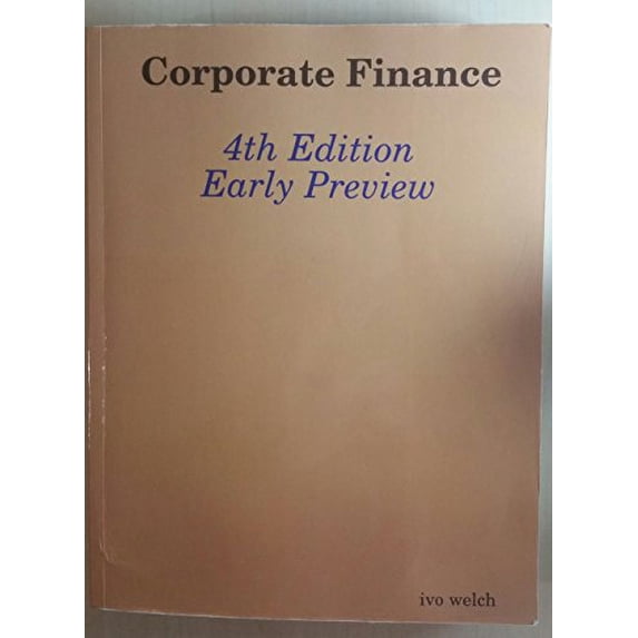 Pre-Owned CORPORATE FINANCE-EARLY PREVIEW EDITION
