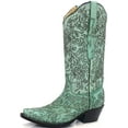 thumbnail image 1 of CORRAL G1387 Turquoise Embroidered Laser Cut Snip Toe Boots (7.5 M US), 1 of 5